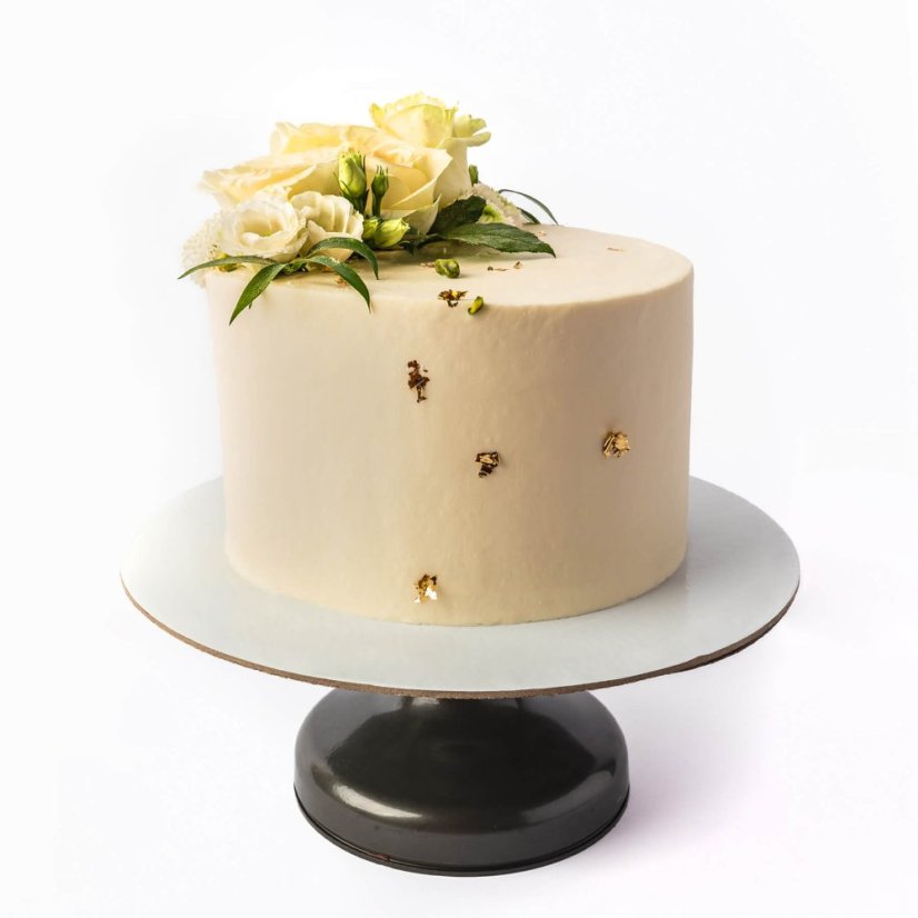 30. Torta s ružami a jedlým zlatom - Vyberte si veľkosť: 20 porcií